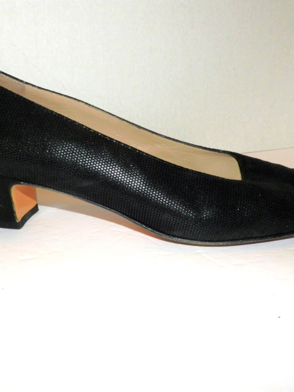 Salvatore Ferragamo Black Leather Chunky Heels